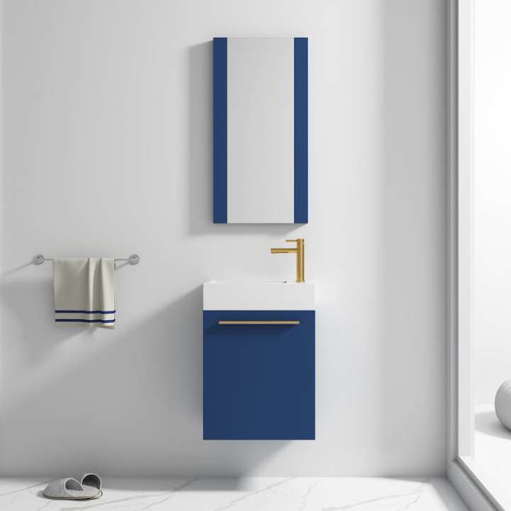 Blossom Colmar vanity in Navy Blue, 18 inch