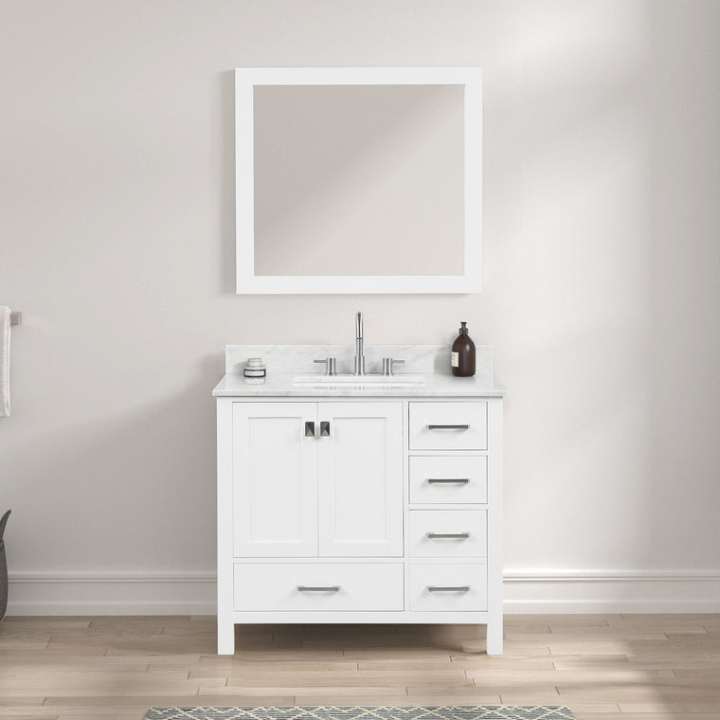 Blossom Geneva vanity, 36 inch, in Matte White