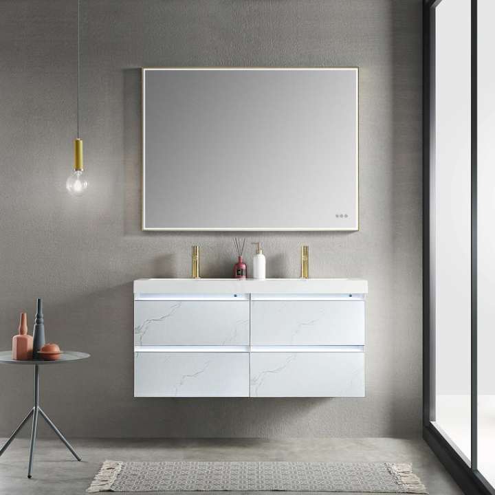 Blossom Jena vanity, 48 inch, in Calacatta White