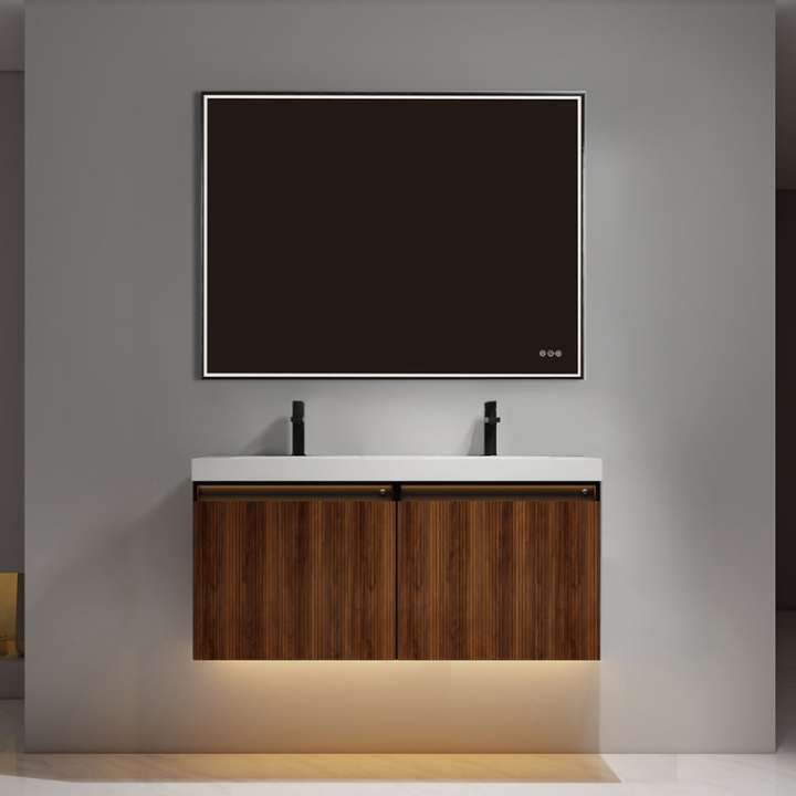 Blossom Lille vanity, 48 inch, in Brown Walnut Strip