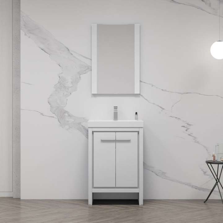 Blossom Milan vanity, 24 inch, in Glossy White