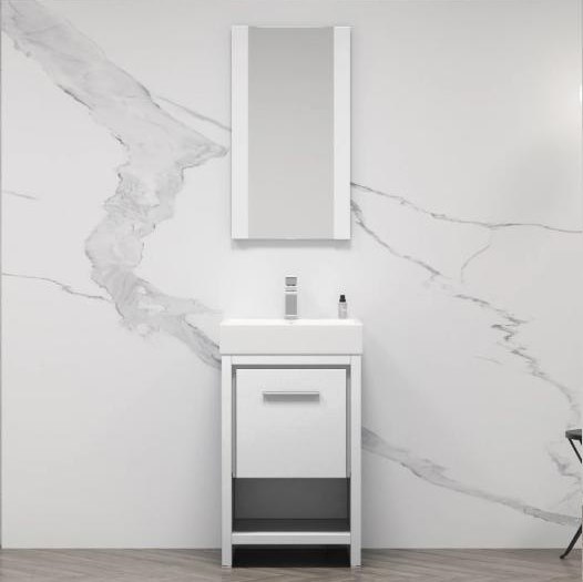 Blossom Milan vanity in Glossy White