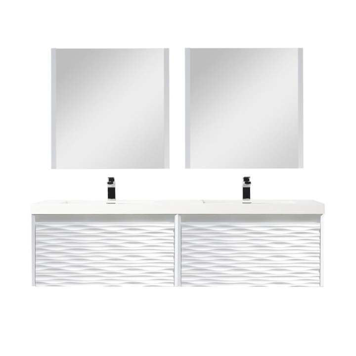 Blossom Paris vanity, 72 inch, in Glossy White