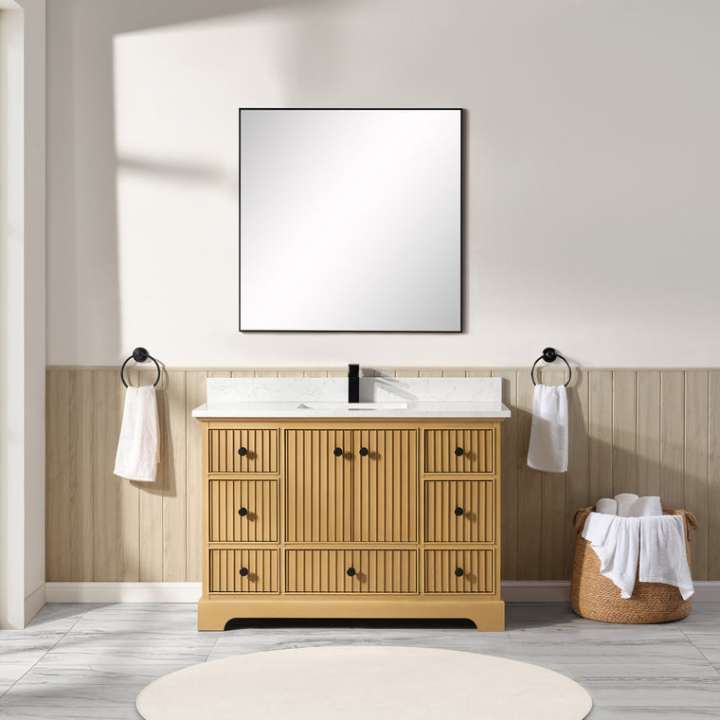 Blossom Sicily vanity, 48 inch, in Light Oak