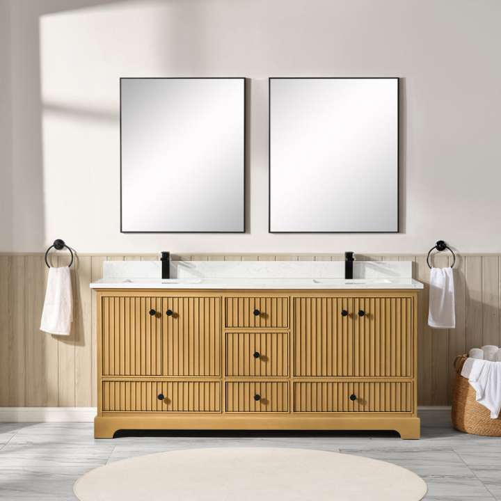 Blossom Sicily vanity, 72 inch, in Light Oak