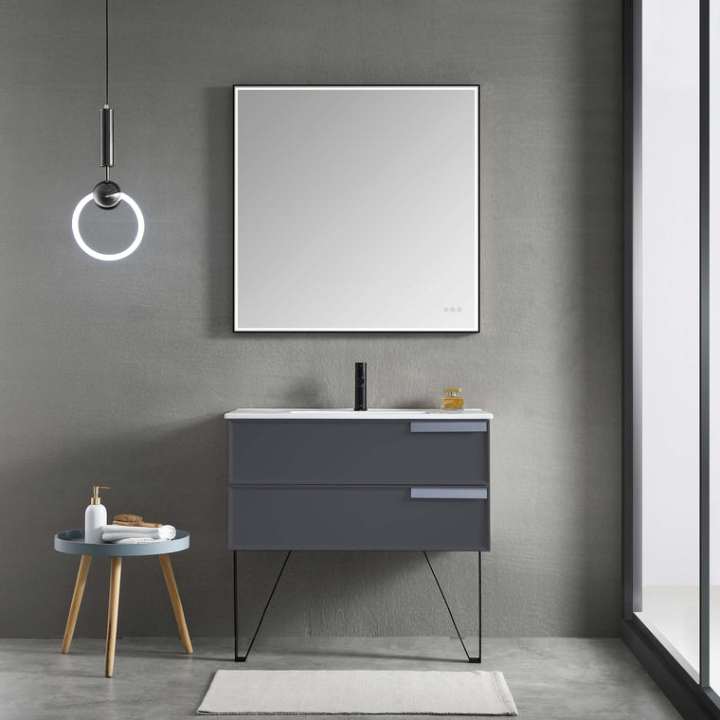 Blossom Sofia bathroom vanity, 36 inch, in Matte Grey