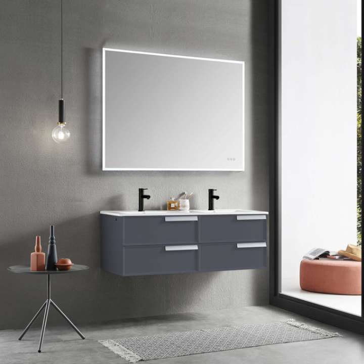 Blossom Sofia bathroom vanity, 48 inch, in Matte Grey