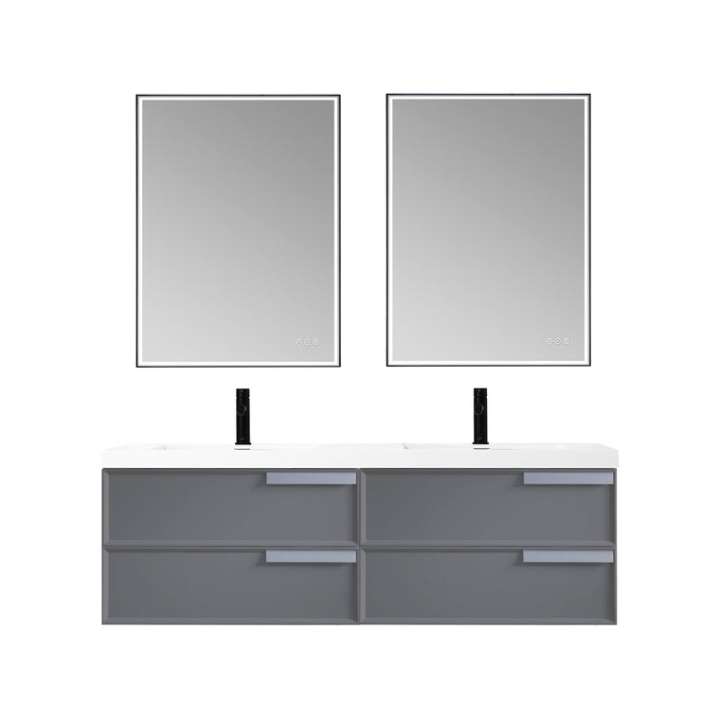 Blossom Sofia bathroom vanity, 72 inch, in Matte Grey