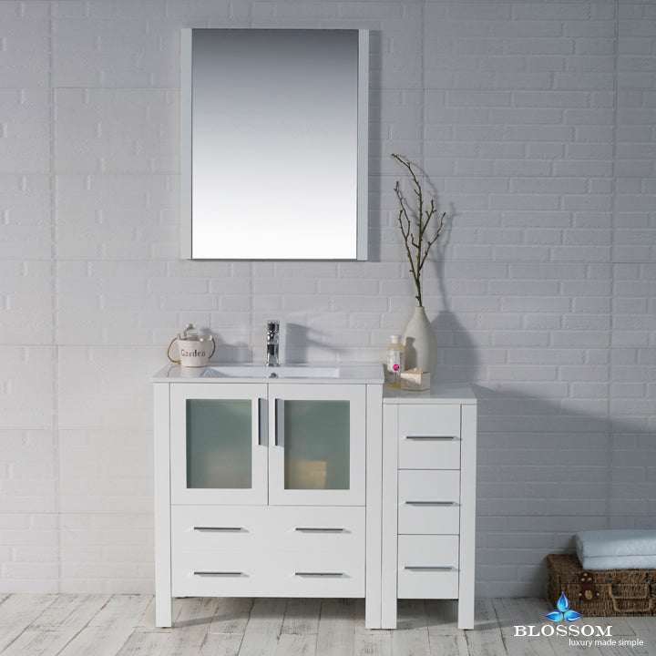 Blossom Sydney vanity, 42 inch, in Glossy White