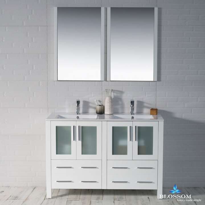 Blossom Sydney vanity, 48 inch, in Glossy White