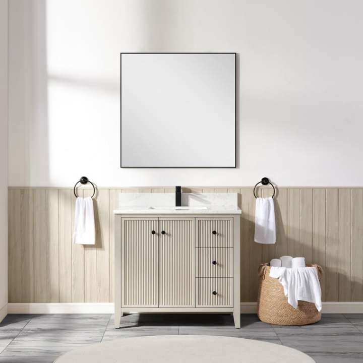 Blossom Torino vanity, 36 inch, in Washed Grey