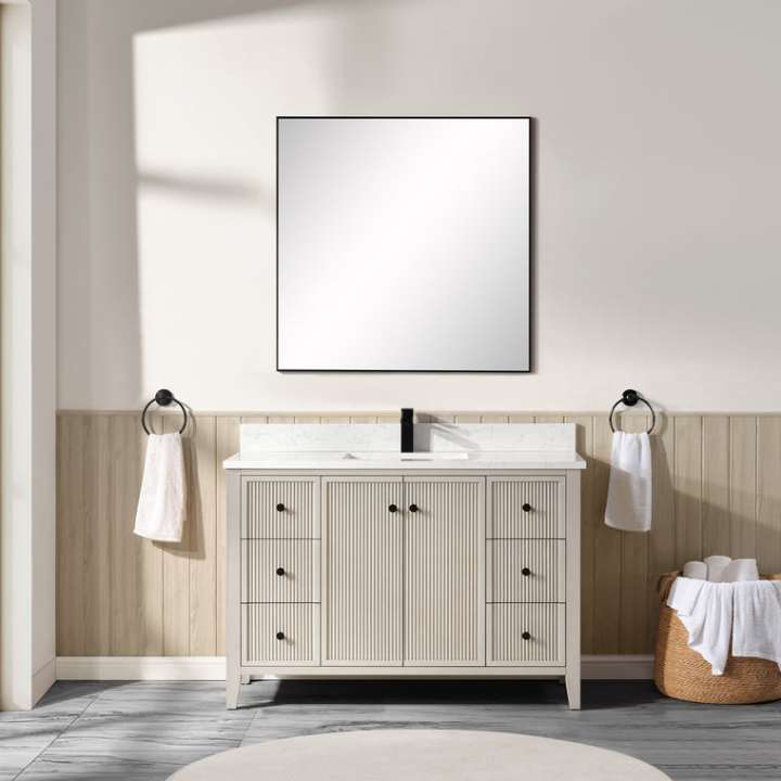 Blossom Torino vanity, 48 inch, in Washed Grey