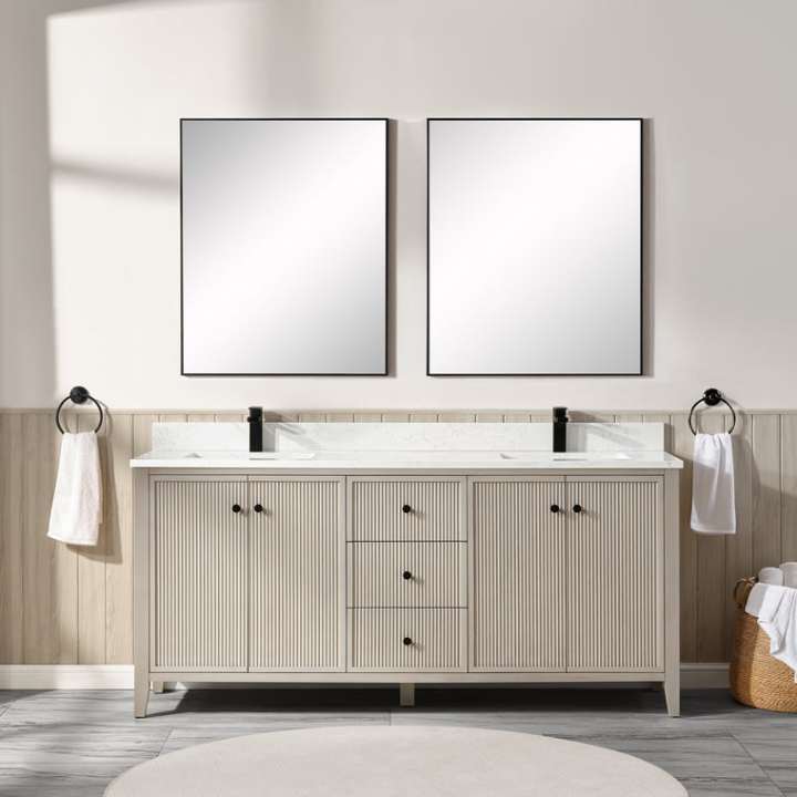 Blossom Torino vanity, 72 inch, in Washed Grey