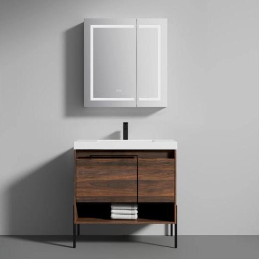 Blossom Turin vanity in Cali Walnut
