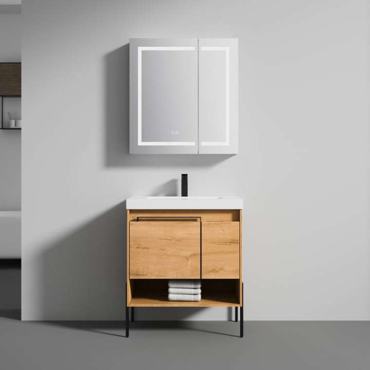 Blossom Turin vanity, 30 inch, in Classic Oak