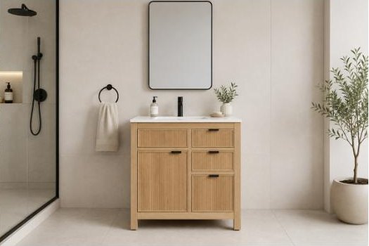 Otto Home Goods Catalina vanity in Natural Oak