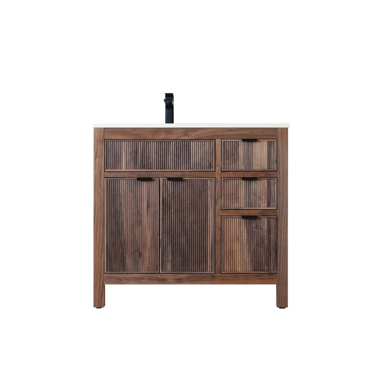 Otto Home Goods Catalina vanity, 36 inch, in Walnut