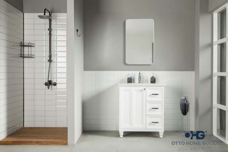 Otto Home Goods Isabel bathroom vanity, 30 inch, in White