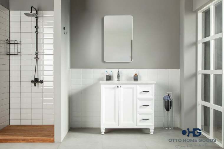 Otto Home Goods Isabel bathroom vanity, 36 inch, in White
