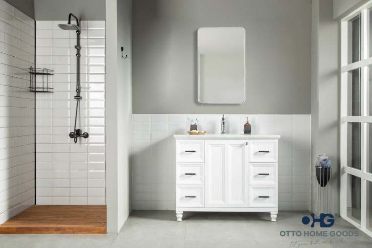 Otto Home Goods Isabel vanity, 42 inch, in White