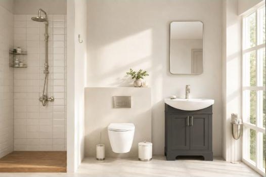 Otto Home Goods Luna vanity in Pepper