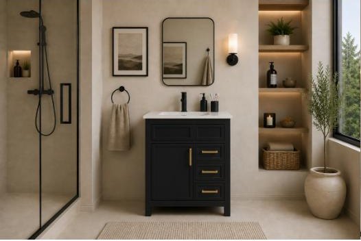 Otto Home Goods Novello vanity in Black