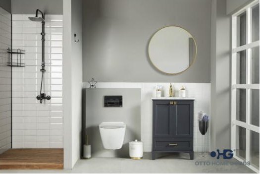 Otto Home Goods Paloma vanity in Dark Gray
