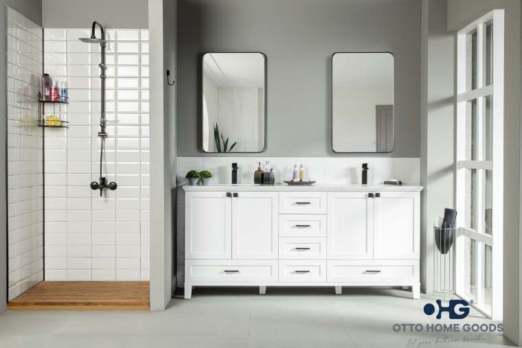 Otto Home Goods Paloma vanity, 72 inch, in White