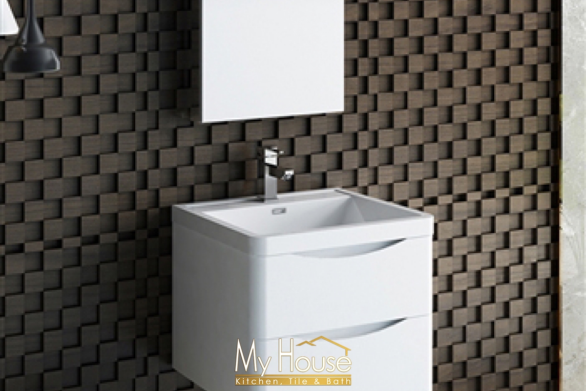 Fresca 24 Floating Senza Tuscany Glossy White Vanity