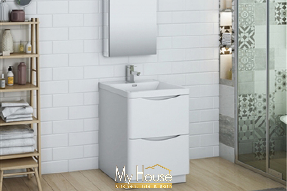 Fresca 24 Senza Tuscany Glossy White Vanity